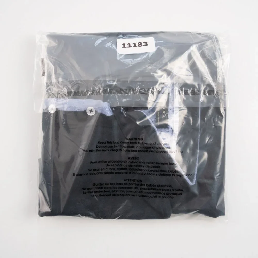ZARA dark navy mock polo shirt size XXL